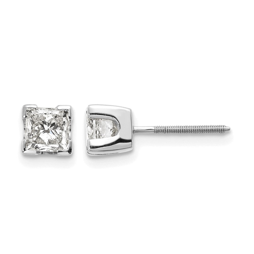 Princess Cut Stud Earring Mountings - WBC