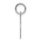 Plain Small.009 Depth Facing Right Engravable Girl Charm - WBC