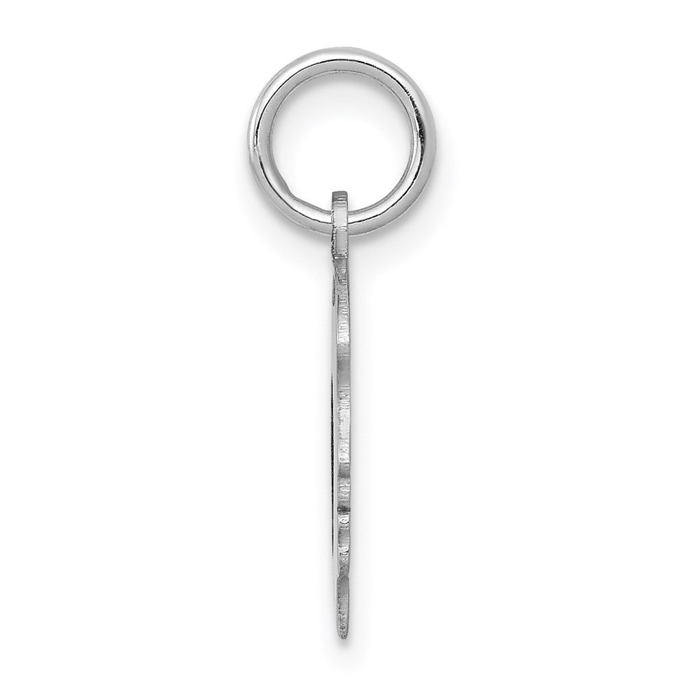 Plain Small.009 Depth Facing Left Engravable Girl Charm - WBC
