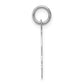 14K White Gold Medium Facing Right Engravable Boy Charm, 13mm