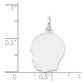 14K White Gold Medium Facing Left Engravable Boy Charm, 13mm