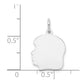 Plain Medium.011 Depth Facing Left Engravable Girl Charm - WBC