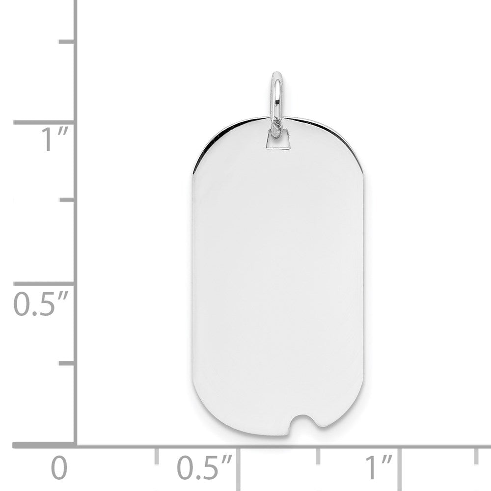 Plain .035 Gauge Engravable Dog Tag w/Notch Disc - WBC