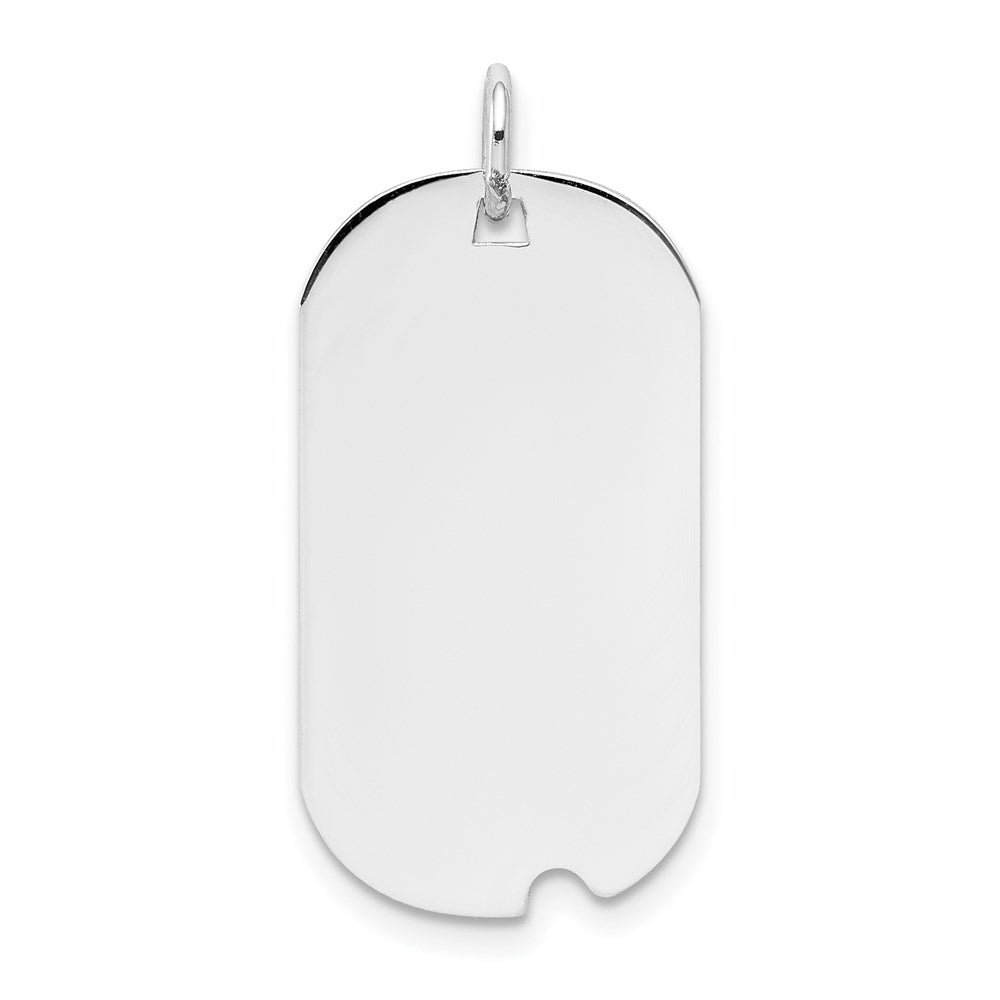 Plain .035 Gauge Engravable Dog Tag w/Notch Disc - WBC