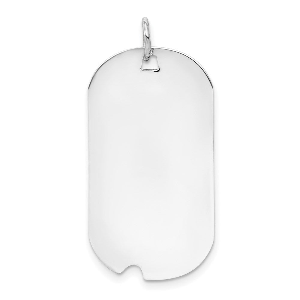 Plain .035 Gauge Engravable Dog Tag w/Notch Disc - WBC