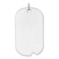 Marshal 14K White Gold Engravable Dog Tag with Notch Disc, 16mm