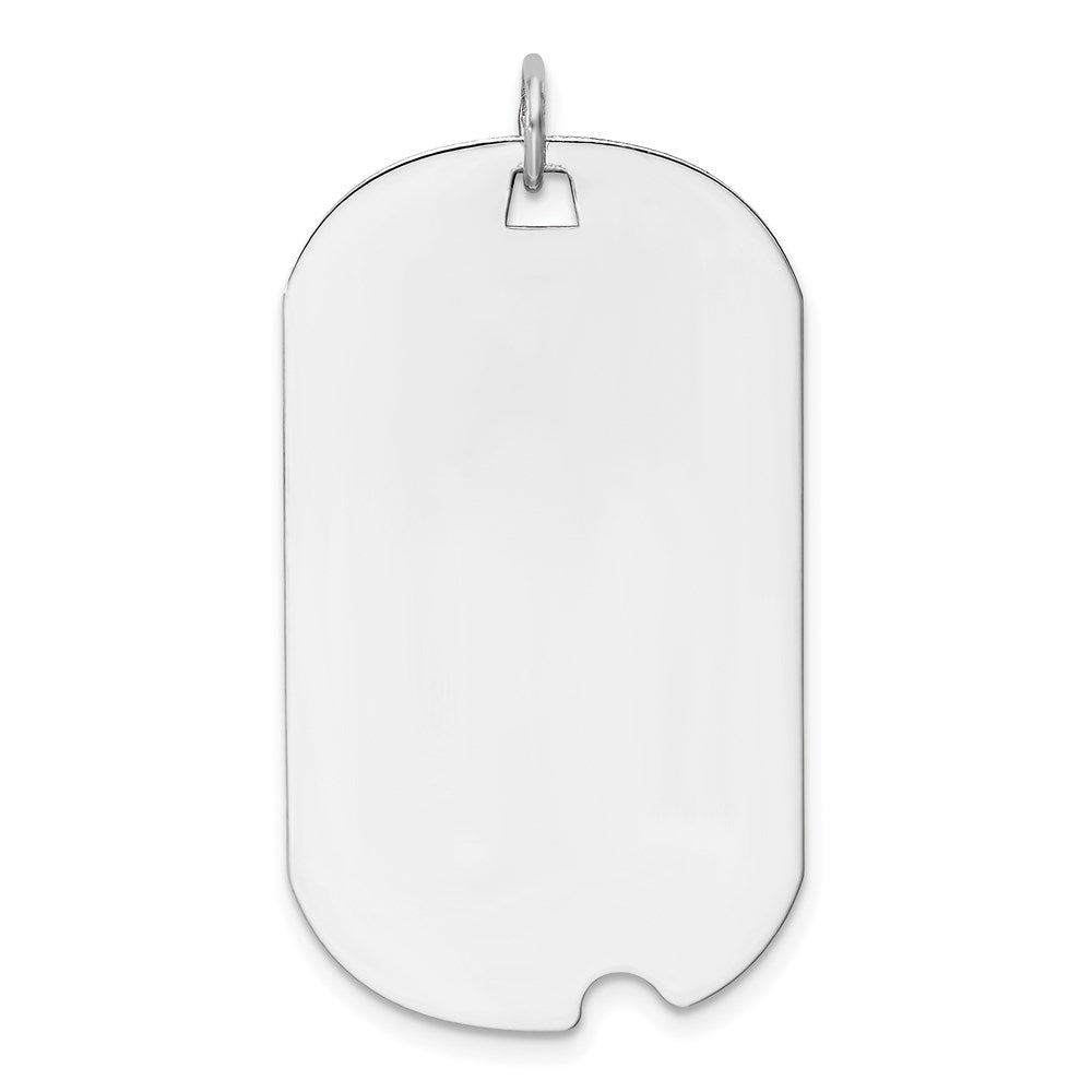 Plain .035 Gauge Engravable Dog Tag w/Notch Disc - WBC