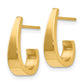 Small Polished J Hoop Earrings - WBC