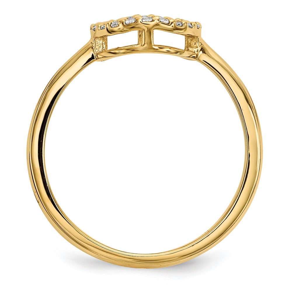 1/15 carat Diamond Open Circle Ring - WBC