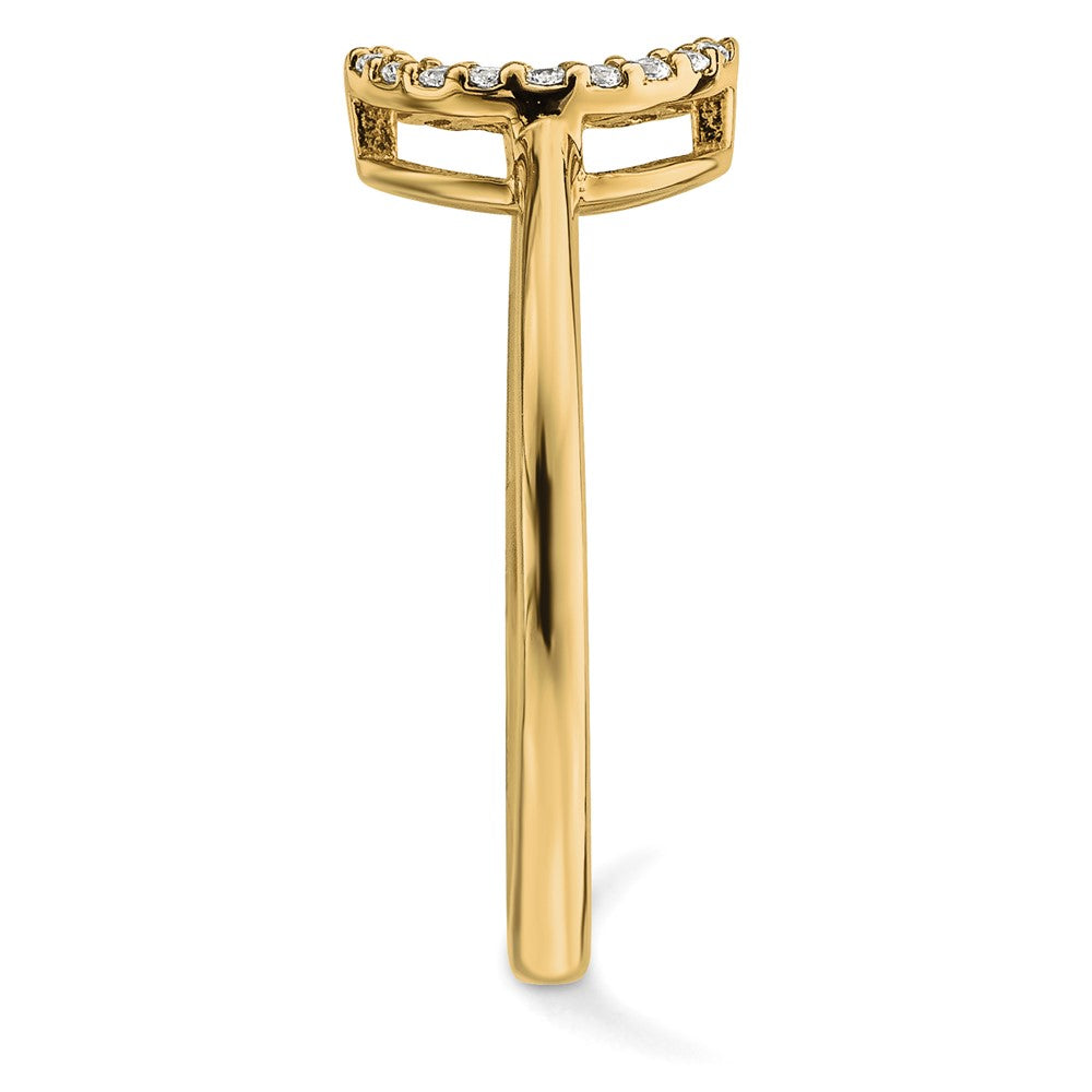 1/15 carat Diamond Open Circle Ring - WBC