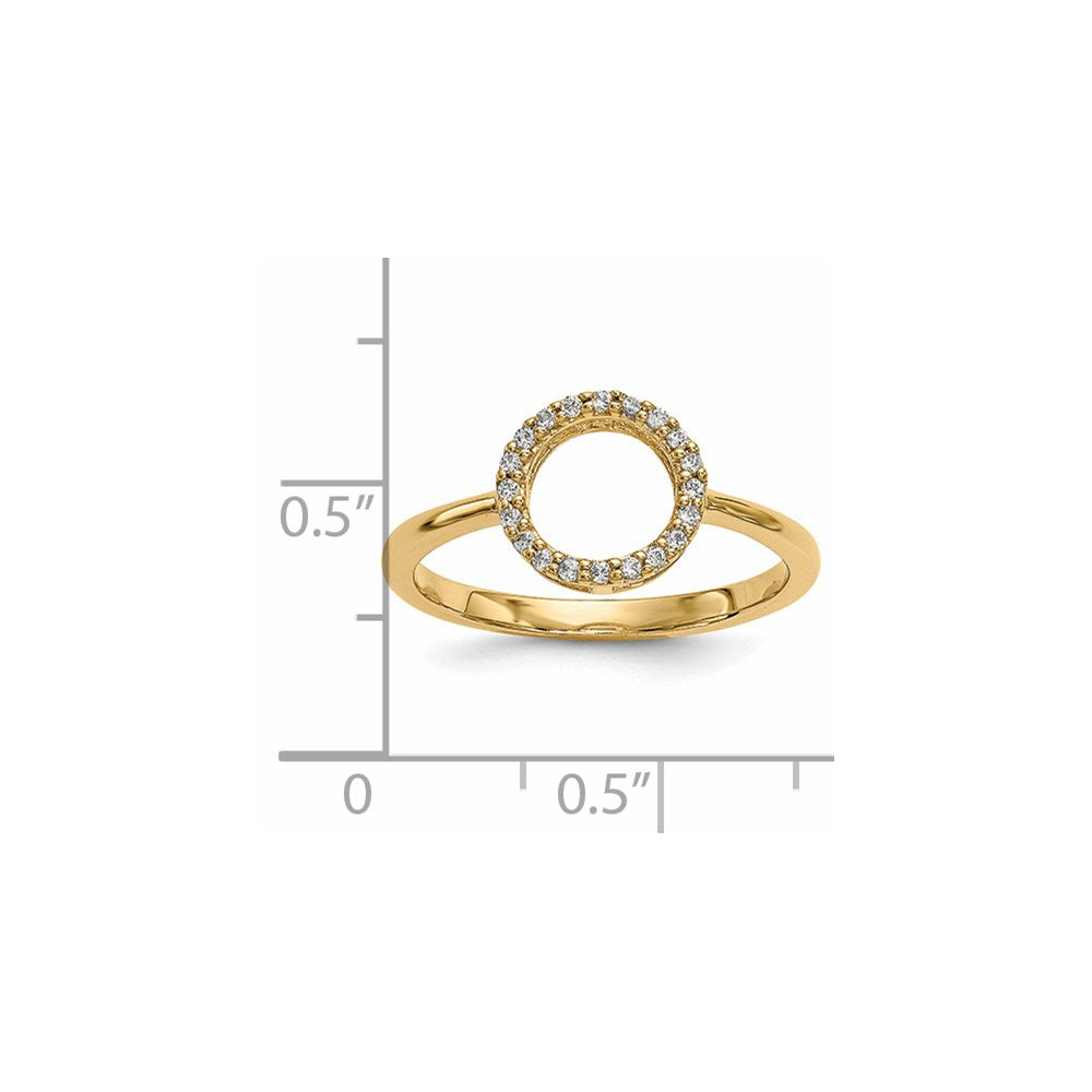 1/15 carat Diamond Open Circle Ring - WBC