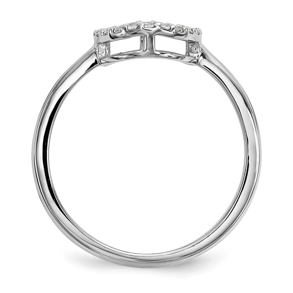 1/15 carat Diamond Open Circle Ring - WBC