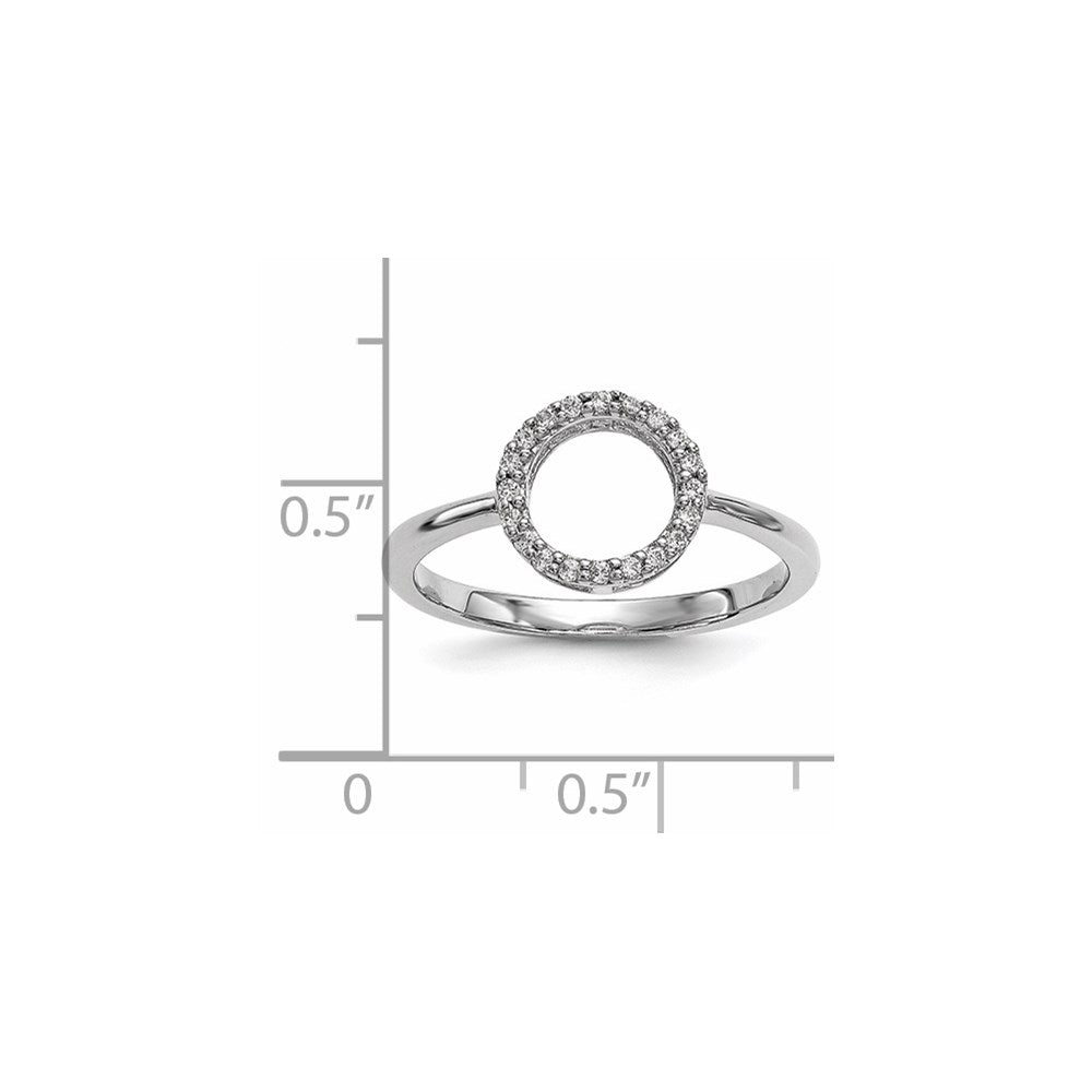 1/15 carat Diamond Open Circle Ring - WBC