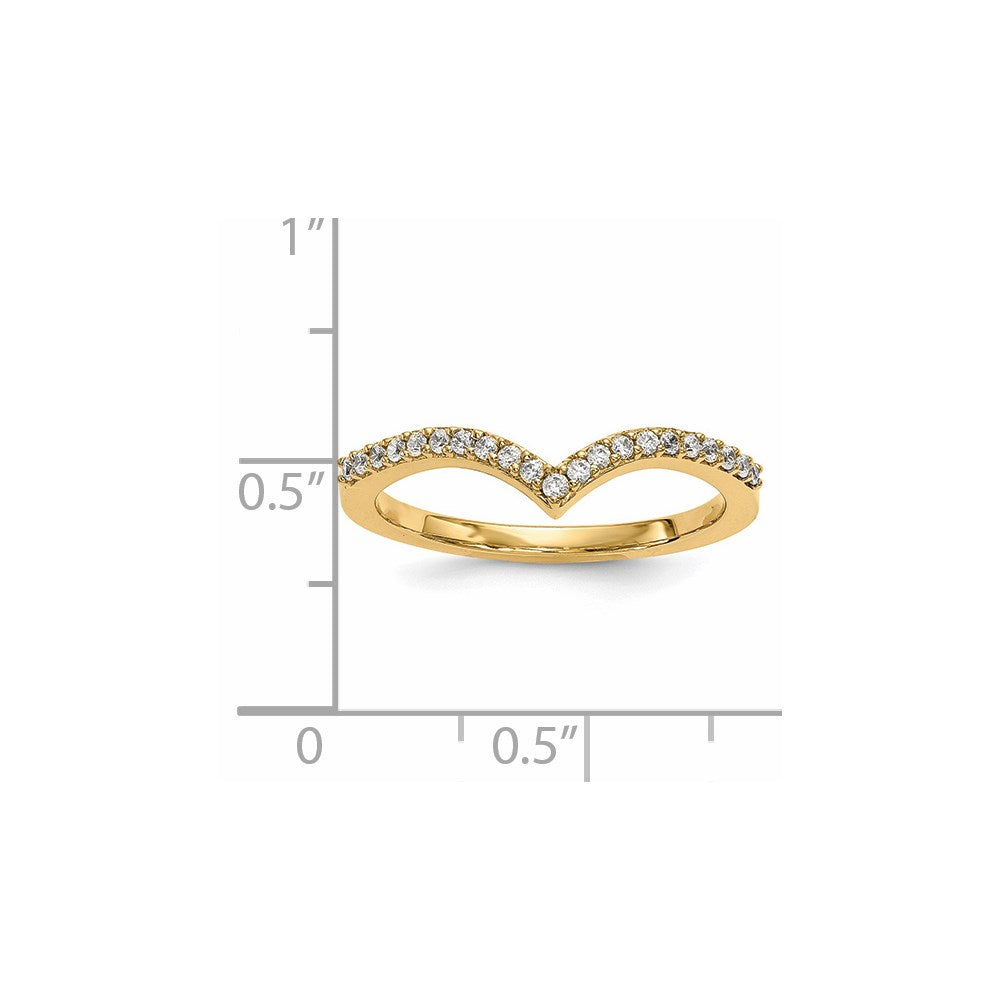 1/6 carat Diamond V-Shape Band - WBC