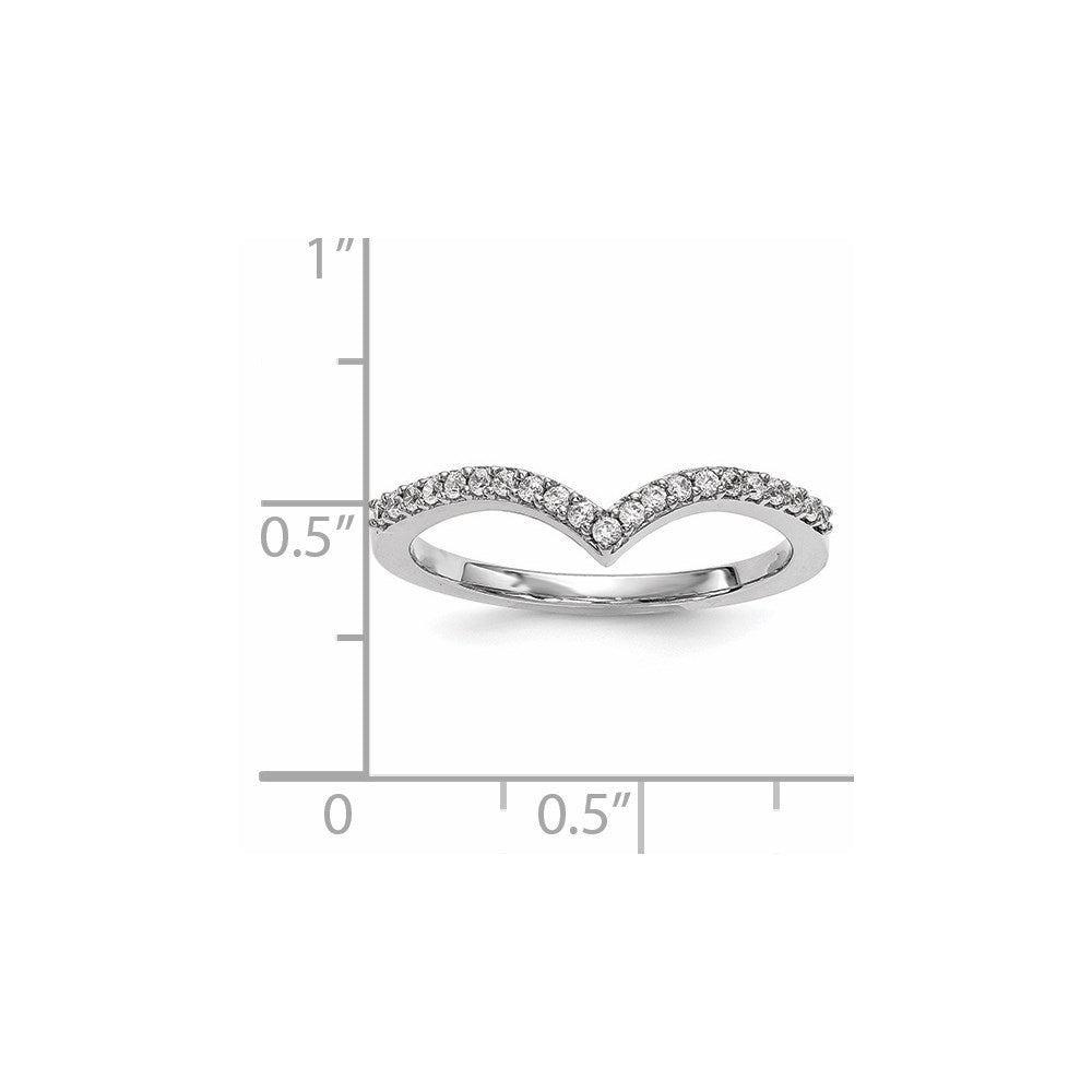1/6 carat Diamond V-Shape Band - WBC