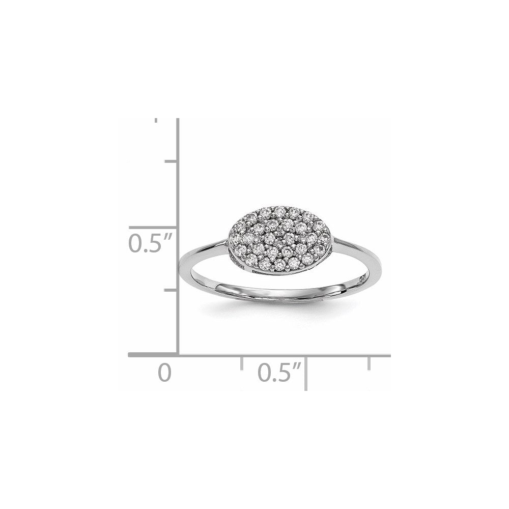 Diamond Cluster Oval Ring - WBC