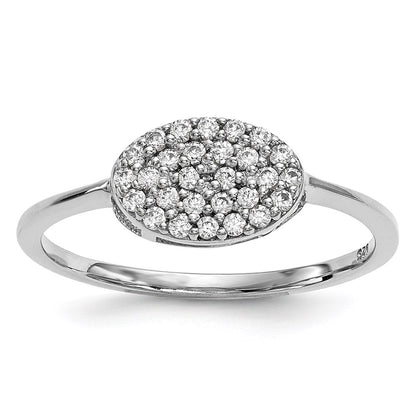 Diamond Cluster Oval Ring - WBC