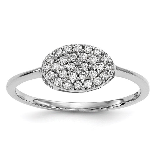 Diamond Cluster Oval Ring - WBC