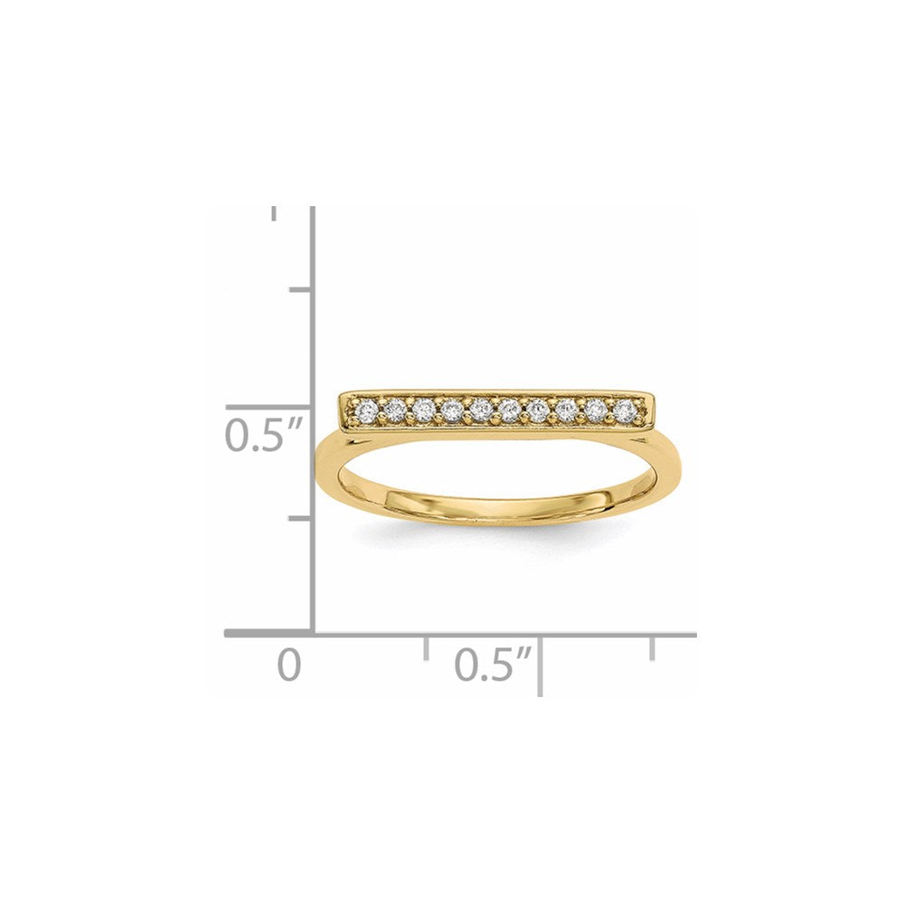 1/10 carat Diamond Bar Ring - WBC