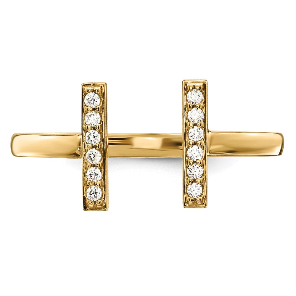 1/10 carat Diamond Double Bar Ring - WBC