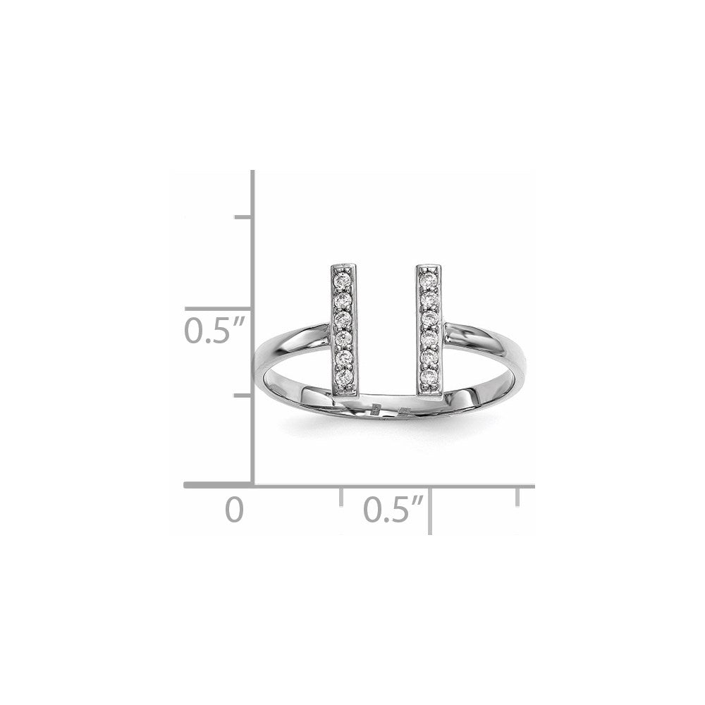 1/10 carat Diamond Double Bar Ring - WBC