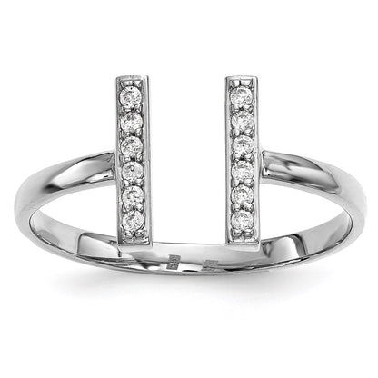 1/10 carat Diamond Double Bar Ring - WBC