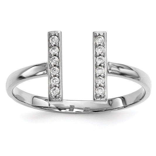 1/10 carat Diamond Double Bar Ring - WBC