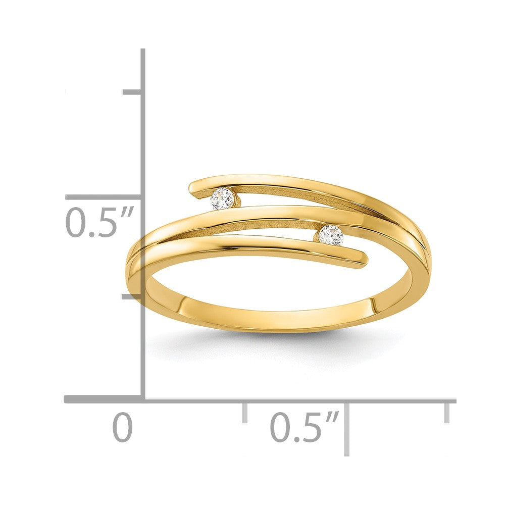 Polished Cubic Zirconia Fashion Ring - WBC