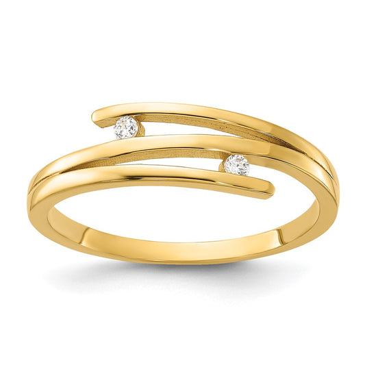 Polished Cubic Zirconia Fashion Ring - WBC
