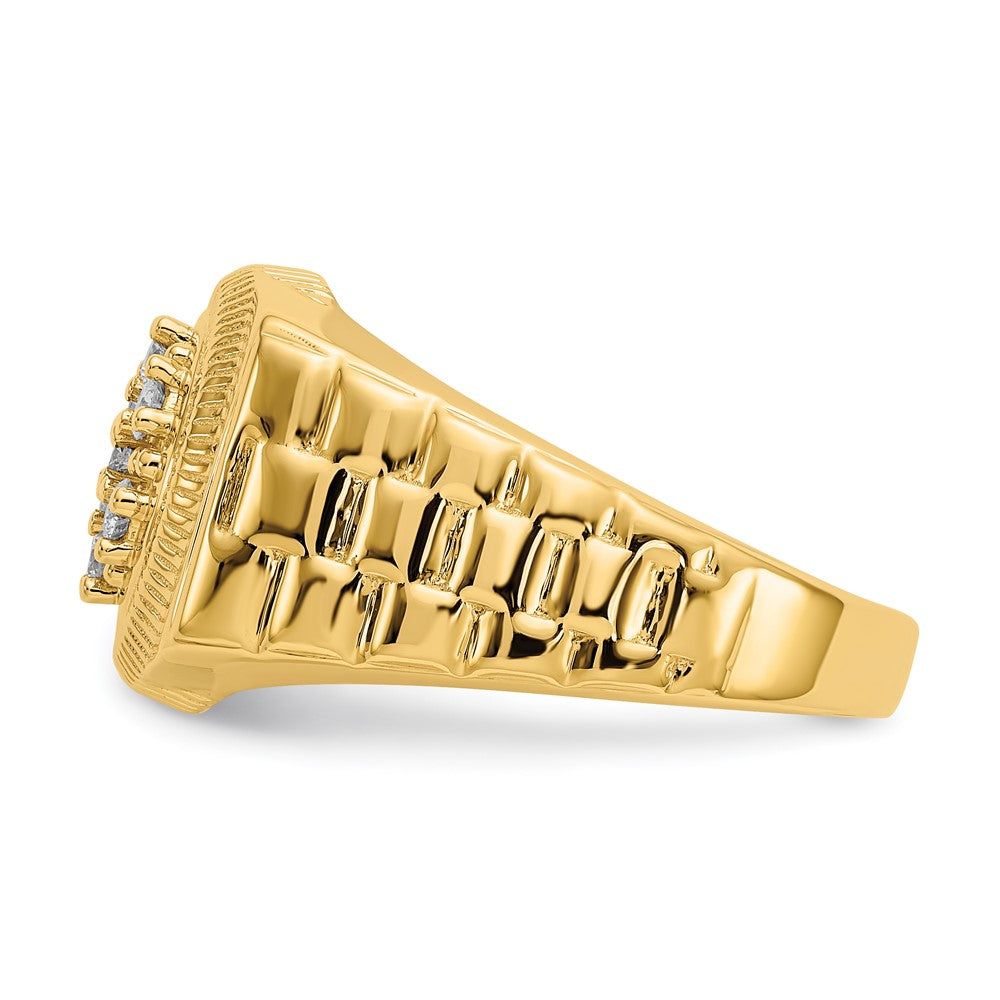 IB Goodman 1/4 carat AA Diamond Circular Top Mens Ring - WBC
