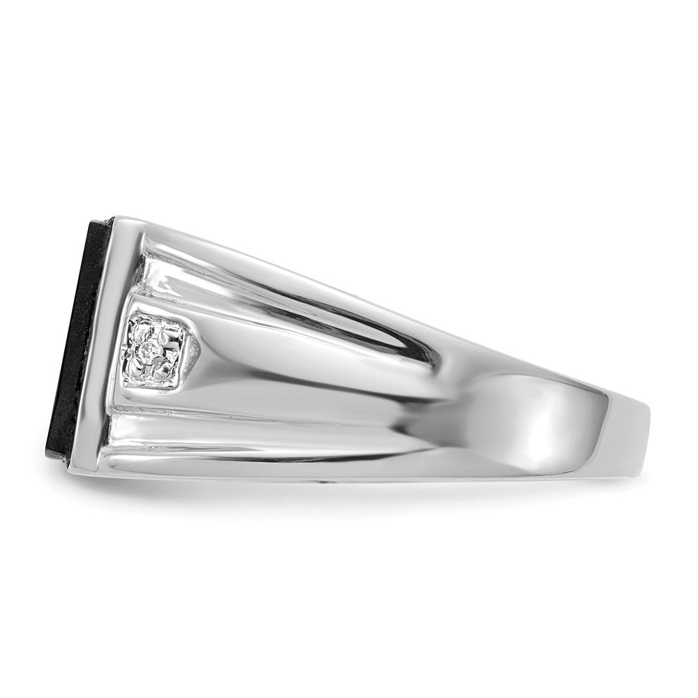 IB Goodman Rectangle Onyx and AA Diamond Mens Ring - WBC