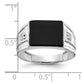 IB Goodman Rectangle Onyx and AA Diamond Mens Ring - WBC