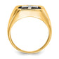 IB Goodman Octagon Onyx and A Diamond Mens Cross Ring - WBC