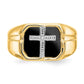 IB Goodman Octagon Onyx and A Diamond Mens Cross Ring - WBC