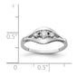 Polished 3-Stone 1/8 carat AA Diamond Ring - WBC