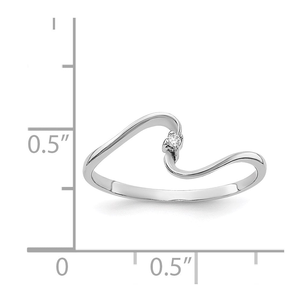 AA Diamond Curved Ring - WBC
