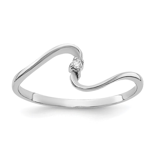 AA Diamond Curved Ring - WBC
