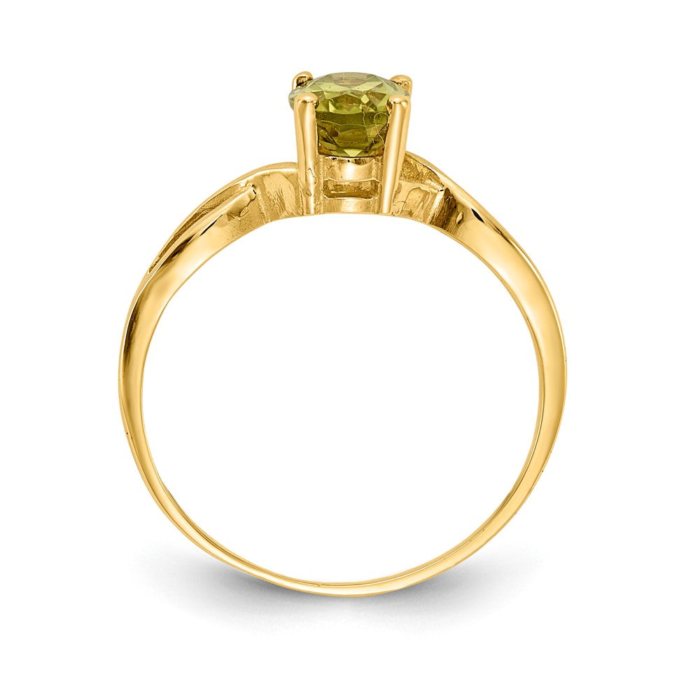 Oval Peridot Twist Ring - WBC