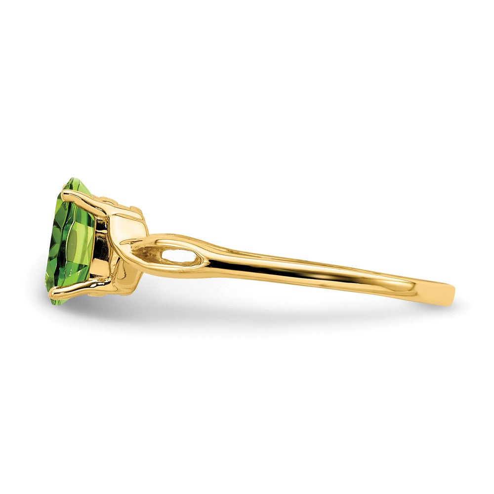 Oval Peridot Twist Ring - WBC