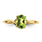 Oval Peridot Twist Ring - WBC