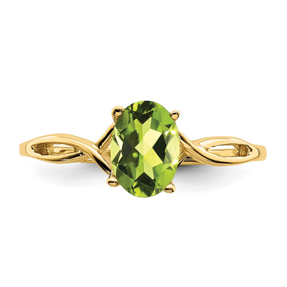 Oval Peridot Twist Ring - WBC