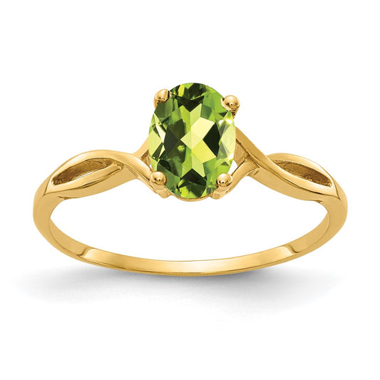 Oval Peridot Twist Ring - WBC