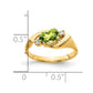 Oval Peridot Checker-cut and 1/20 carat AA Diamond Ring - WBC