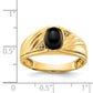 IB Goodman 8x6 Oval Onyx Cabochon and AA Diamond Mens Ring - WBC
