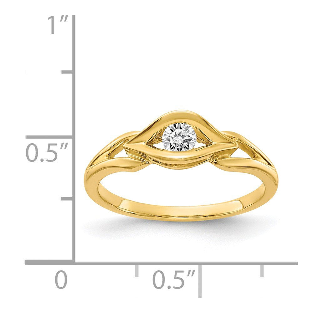 Polished 1/8 carat AA Diamond Ring - WBC