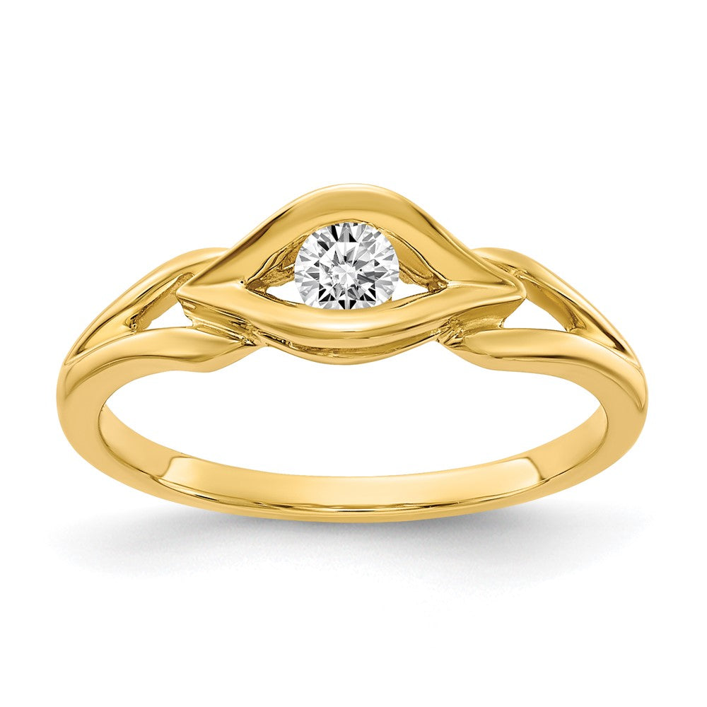 Polished 1/8 carat AA Diamond Ring - WBC