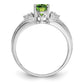 Oval Peridot and 1/15 carat AA Diamond Ring - WBC