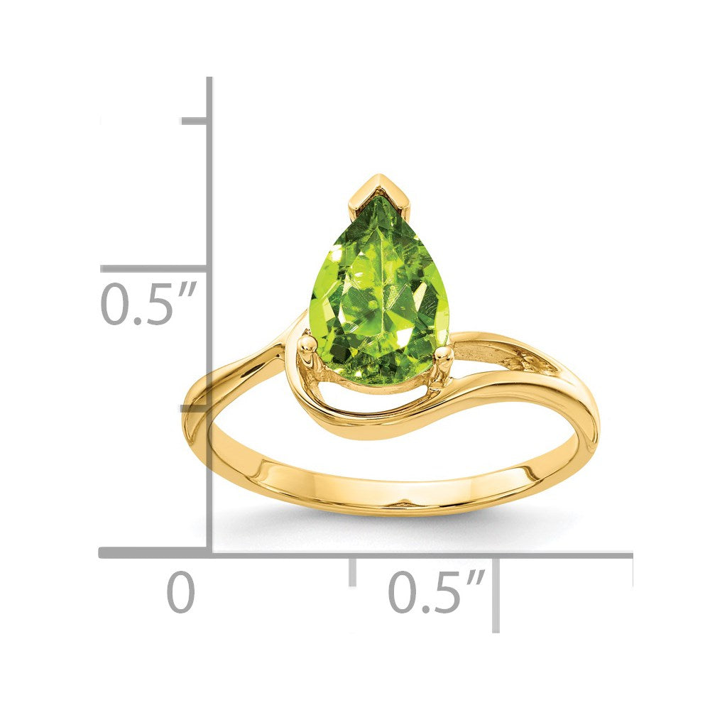 Pear Peridot Ring - WBC