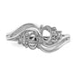Holds 6- Round and 1-6x4 Oval Gemstone Ring Mounting - WBC