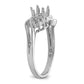 Holds 6- Round and 1-6x4 Oval Gemstone Ring Mounting - WBC